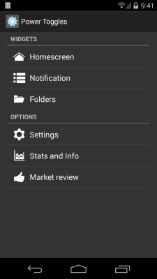 Screenshot of the application Power Toggles - #4