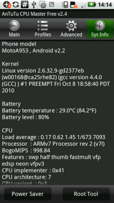 Screenshot of the application AnTuTu CPU Master (Free) - #3