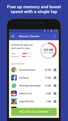 Screenshot of the application The Cleaner - Speed up & Clean - #2