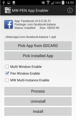 Screenshot of the application MW-Pen App Enabler - #3