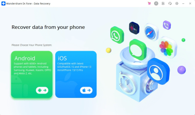 Screenshot of the application Wondershare Dr.Fone - #3
