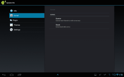 Screenshot of the application Update me - #2