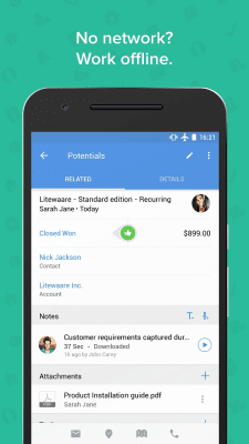 Screenshot of the application Zoho CRM - #5