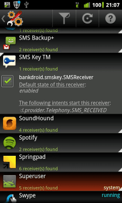 Screenshot of the application Autorun Manager - #2