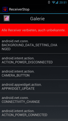 Screenshot of the application ReceiverStop - #3