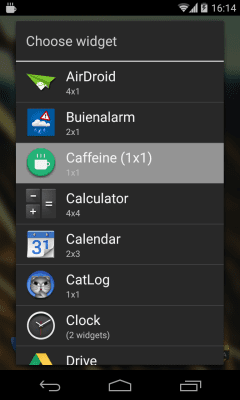 Screenshot of the application Caffeine - #5