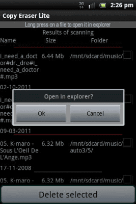 Screenshot of the application Copy Eraser Lite - #2