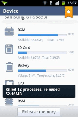 Screenshot of the application Device Info - #2
