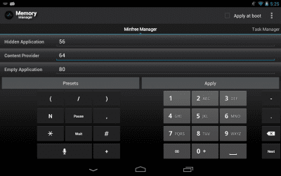 Screenshot of the application Memory Manager - #7
