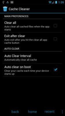 Screenshot of the application Cache Cleaner - #2
