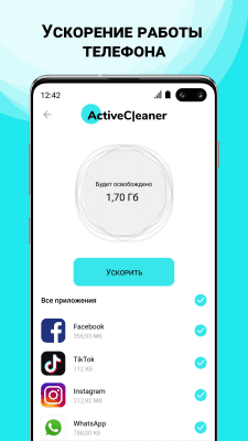 Screenshot of the application Active Cleaner - #3
