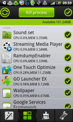 Screenshot of the application One-click optimization - #2