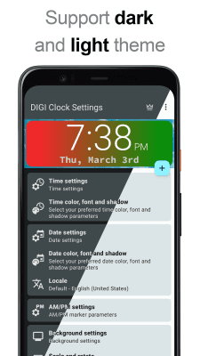 Screenshot of the application DIGI Clock widget - #8