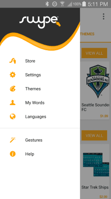 Screenshot of the application Swype Keyboard Trial - #6