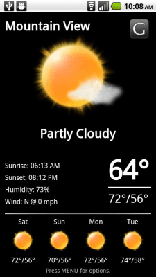 Screenshot of the application Fancy Widgets - #2