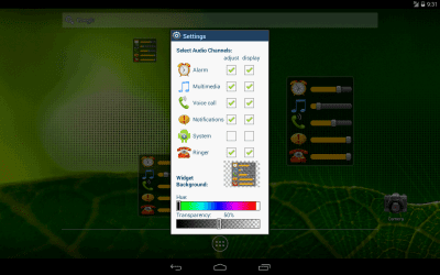 Screenshot of the application Volume control widget - #6