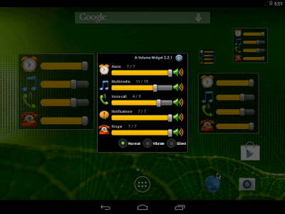 Screenshot of the application Volume control widget - #8