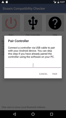 Screenshot of the application Sixaxis Compatibility Checker - #2