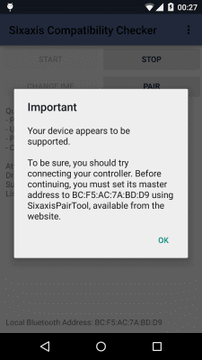 Screenshot of the application Sixaxis Compatibility Checker - #4