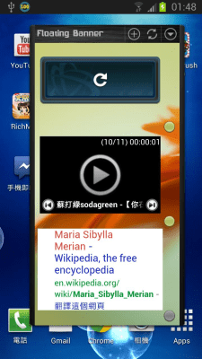 Screenshot of the application Floating Banner 2 - #3
