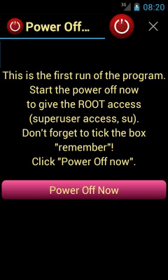 Screenshot of the application Schedule power off - #7