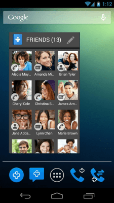 Screenshot of the application Contacts+ Widget - #2