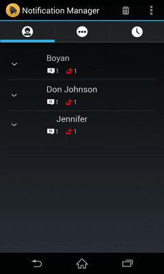 Screenshot of the application Notification Manager - #2