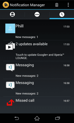 Screenshot of the application Notification Manager - #4