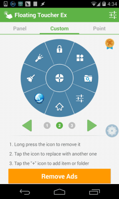 Screenshot of the application Floating Toucher Ex - #2