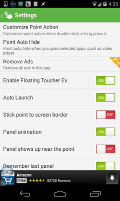 Screenshot of the application Floating Toucher Ex - #4