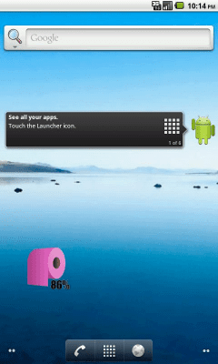 Screenshot of the application Toilet paper widget - #4