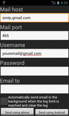 Screenshot of the application Time Server - #5