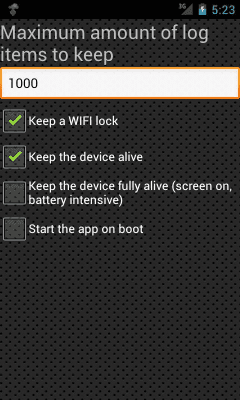 Screenshot of the application Time Server - #6