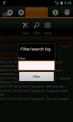 Screenshot of the application Time Server - #7