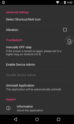 Screenshot of the application Screen Off Button - #3
