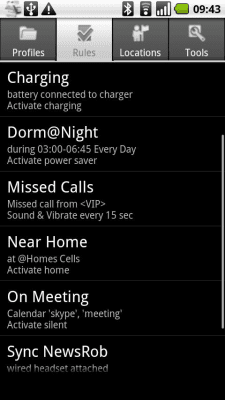 Screenshot of the application Setting Profiles Lite - #2