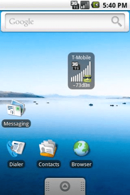 Screenshot of the application Mobile Signal Widget - #2