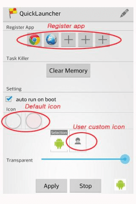 Screenshot of the application Quick Launcher - #2