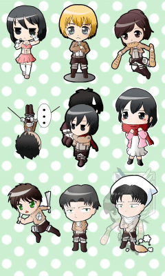 Screenshot of the application Chibi Attack Titan Clock (2x4) - #2