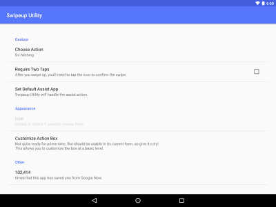 Screenshot of the application Swipeup Utility - #10