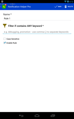 Screenshot of the application Notification Helper *ROOT* - #6