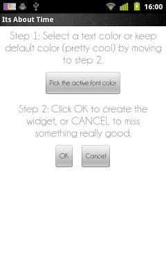 Screenshot of the application Its About Time Widget - #7