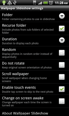 Screenshot of the application Custom Wallpaper Slideshow - #2