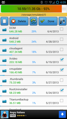 Screenshot of the application Space Analyzer Beta - #3