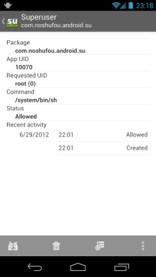 Screenshot of the application ChainsDD Superuser - #2