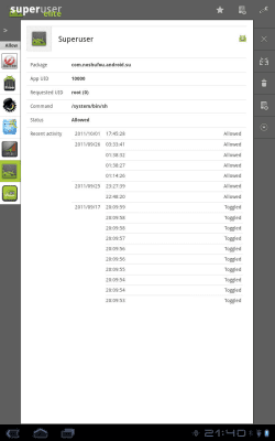 Screenshot of the application ChainsDD Superuser - #5