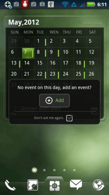 Screenshot of the application EZ Calendar Widget - #7