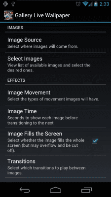 Screenshot of the application Gallery Free Live Wallpaper - #2