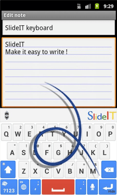 Screenshot of the application SlideIT Google Skin - #2