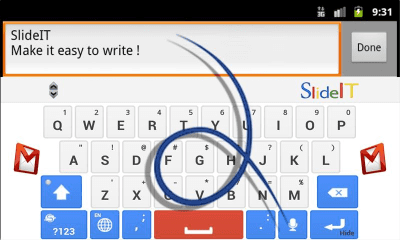 Screenshot of the application SlideIT Google Skin - #3